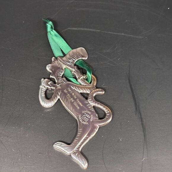 Vintage Official Dr. Seuss Cat in the Hat Silver Plated Christmas Ornament 3.5" - Picture 2 of 10